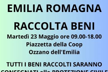 alluvione 2023 -locandina raccolta beni