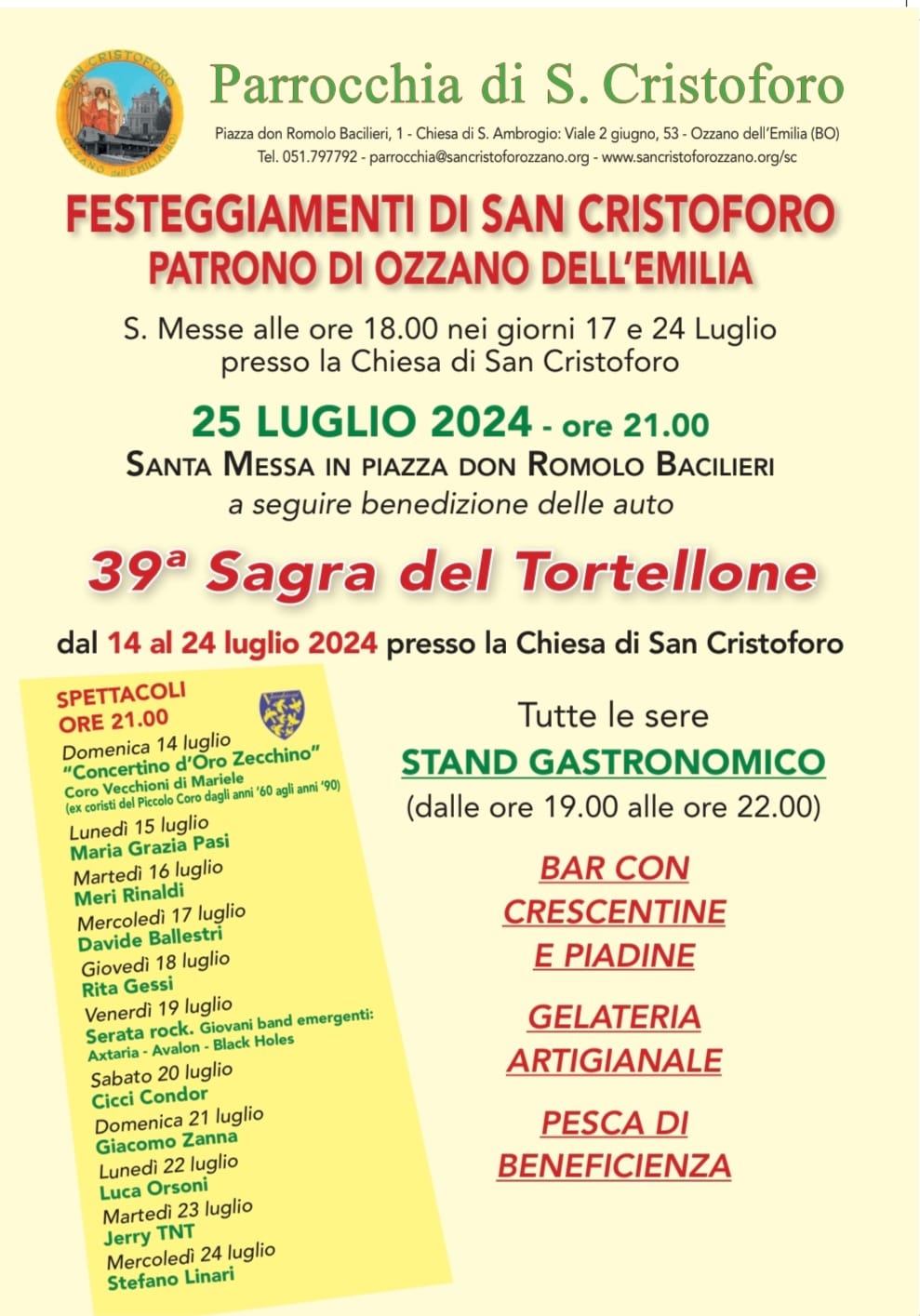 Sagra del Tortellone 2024 (14-24 luglio) - programma