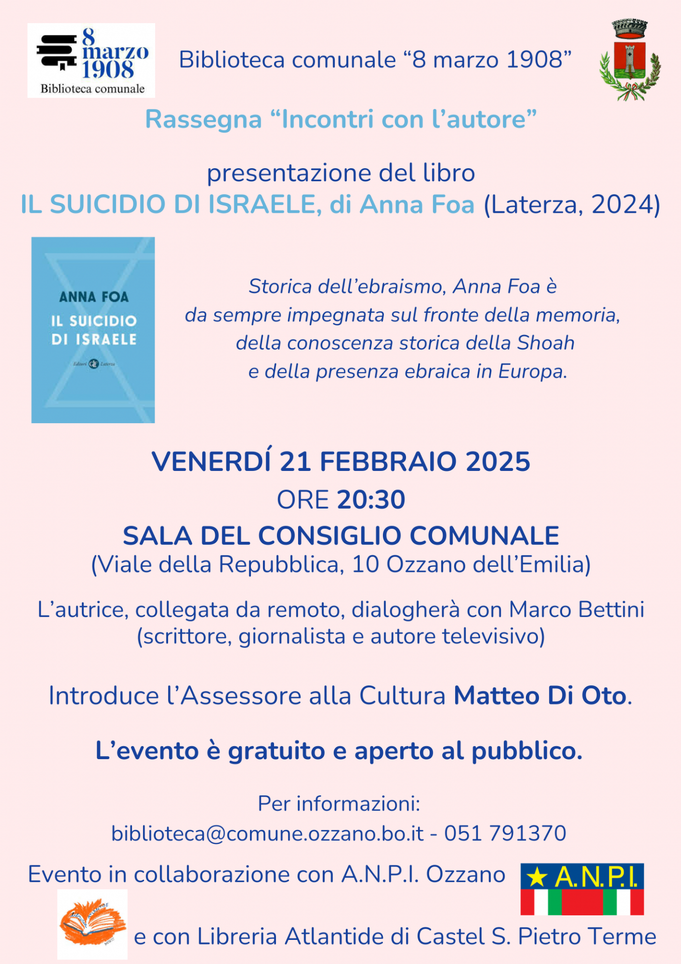 locandina libro Anna Foa