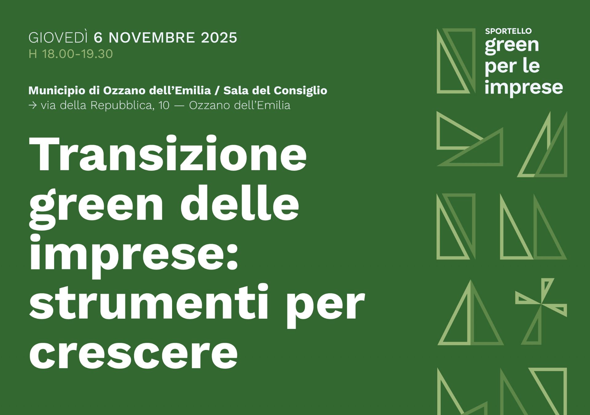 6/11/2025: Transizione green delle imprese: strumenti per crescere