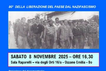 ANPI Ozzano - 8/11/25: Proiezione documentario "Resistenza e Resistenti a Ozzano dell'Emilia"