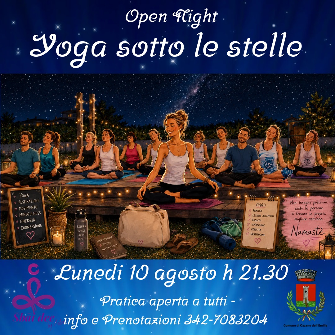 Yoga sotto le stelle, open night di fronte la Municipio