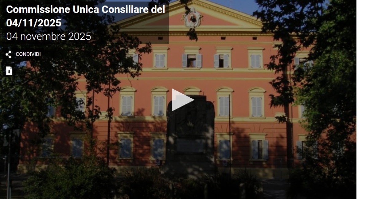Convocazione Commissione unica consiliare del 4/11/2025 h 17.30