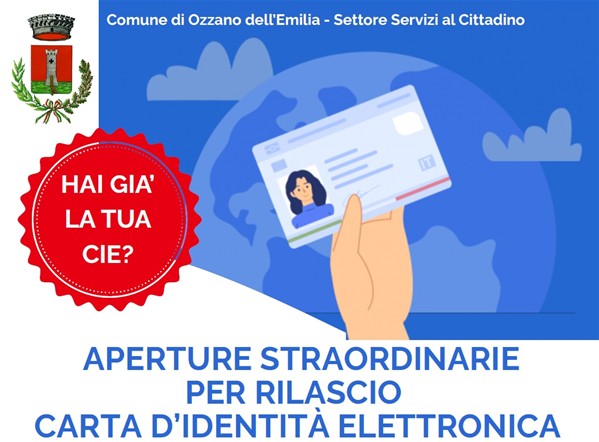 Carta d’Identità elettronica: a Febbraio e Marzo 2026 aperture straordinarie degli sportelli comunali