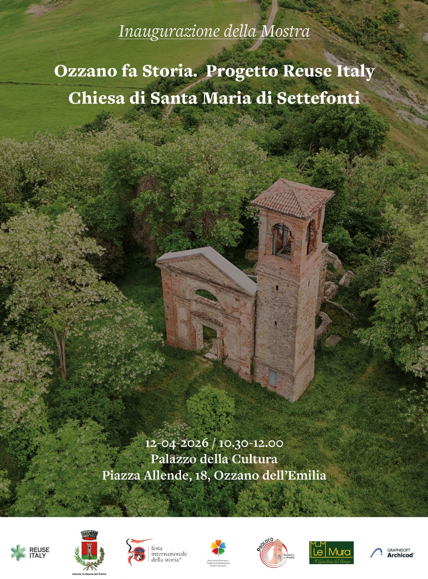Chiesa Santa Maria di Settefonti: premiazione concorso di valorizzazione di Reuse Itay e inaugurazionne mostra