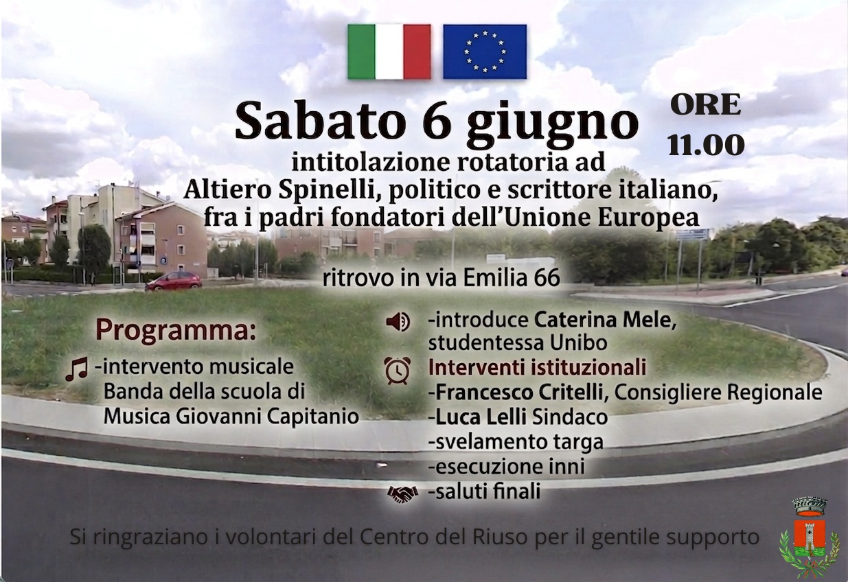 Intitolazione rotatoria Altiero Spinelli