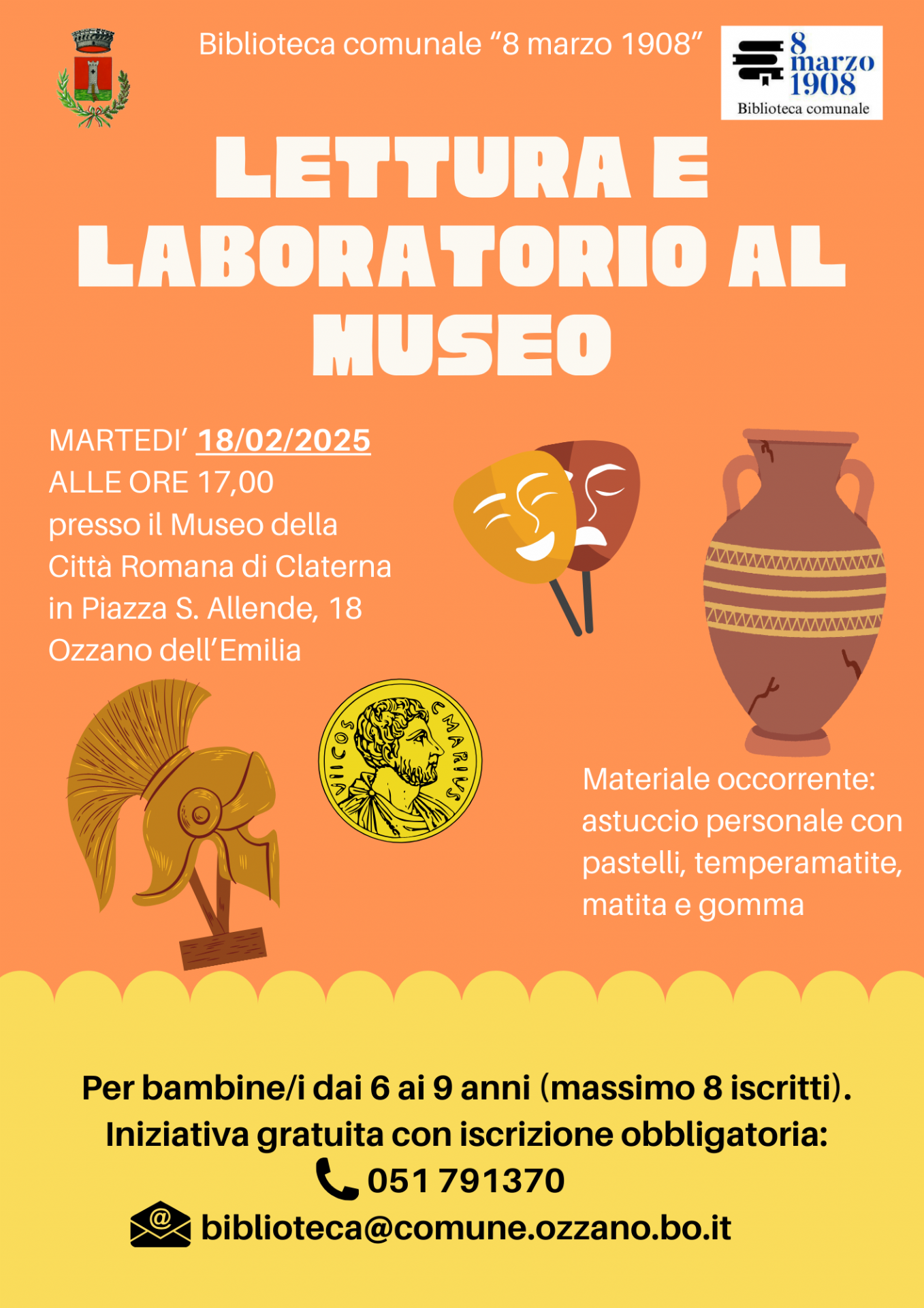 Lettura e laboratorio al Museo di Claterna