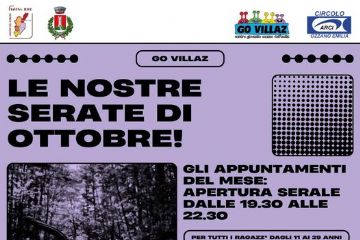 Aperture serali di ottobre al Centro giovanile Go Villaz
