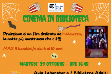 La Biblioteca di Ozzano, con l'avvicinarsi della ricorrenza di Halloween propone due iniziative distinte: cinema e laboratori