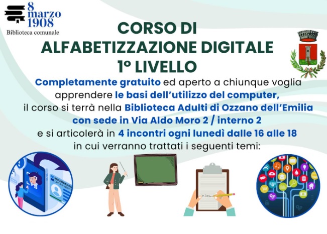 28/10/24 ultimo appuntamento con il Corso di alfabetizzazione digitale - 1° livello