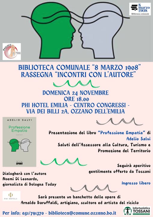 Adelio Salvi, che racconterà il suo percorso professionale attraverso il libro "Professione Empatia".