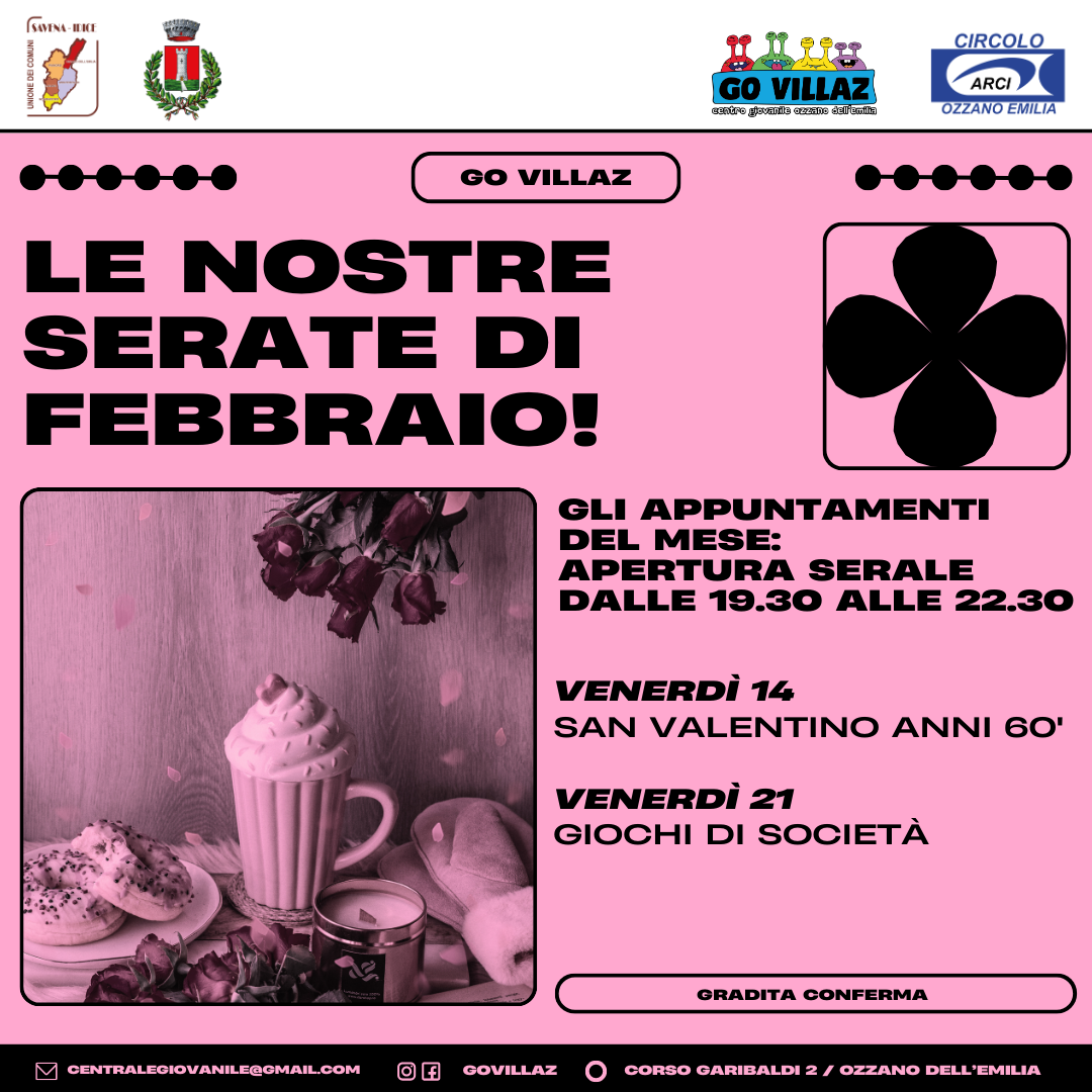Aperture serali di febbraio al Centro giovanile Go Villaz