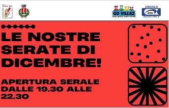 Aperture serali di dicembre al Centro giovanile Go Villaz