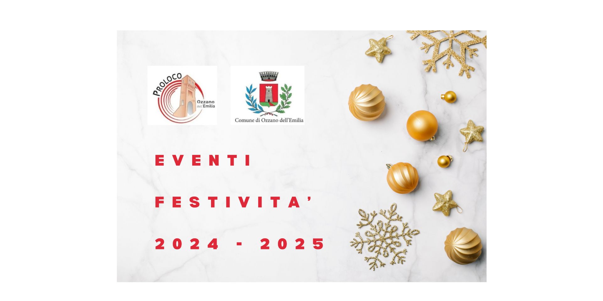 il programma degli eventi di Pro Loco per le festività natalizie 2024-2025