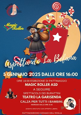 Locandina evento Befana sui pattini 2025