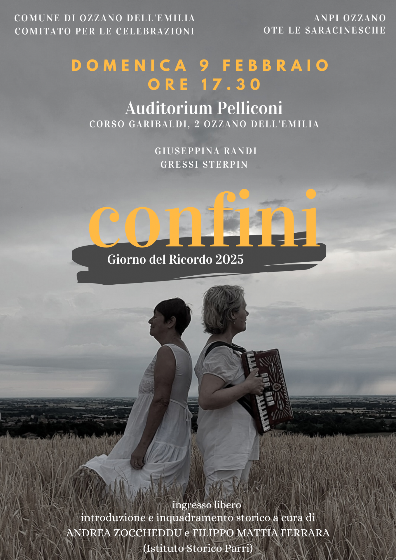 Confini, spettacolo teatrale (Celebrazioni del Giorno del Ricordo 2025)