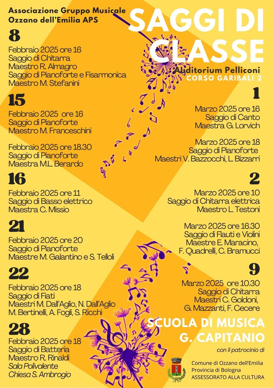Saggi di classe (febbraio-marzo 2025)