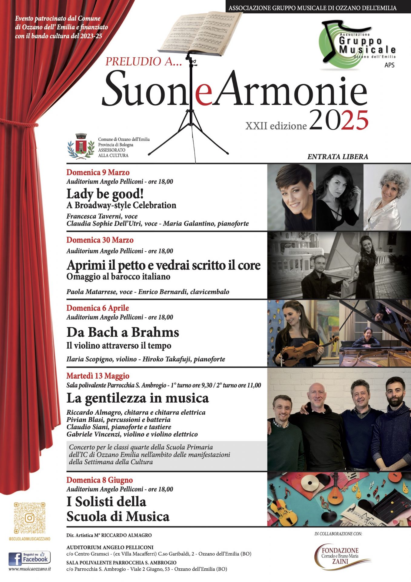 Suoni e Armonie 2025 - Preludio: programma marzo-giugno
