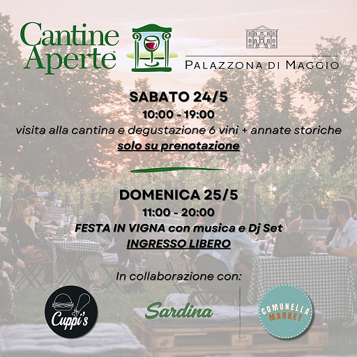 Il 24 e 25 maggio torna Cantine Aperte alla Palazzona di Maggio