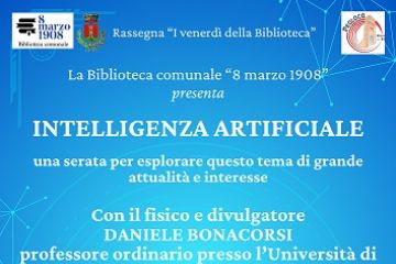 Locandina incontro con prof. Bonaccorsi su AI - Intelligenza Artificiale