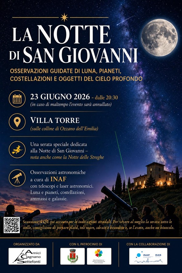Tutti con naso all'insù: 23 giugno a Villa Torre