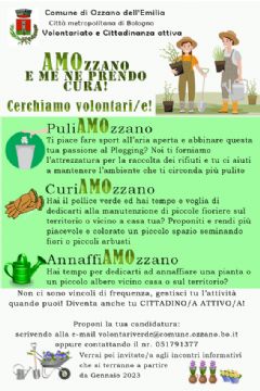 Regole di partecipazione gruppo Volontari del verde "AMOzzano e me ne prendo cura"