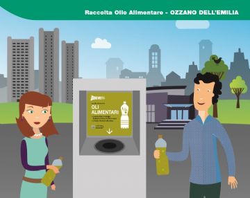 I raccoglitori di oli alimentari si trovano presso le isole ecologiche