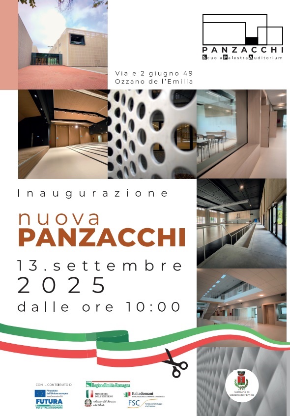 Nuova scuola Enrico Panzacchi - locandina inaugurazione