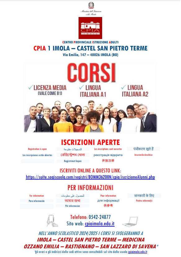 Corsi italiano per stranieri
