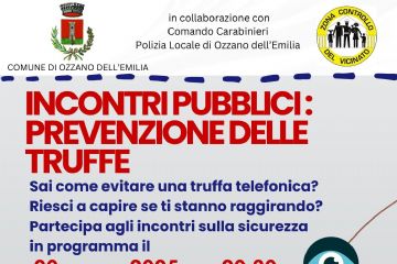 Stop truffe agli anziani: incontri sul territorio